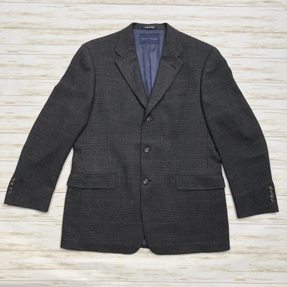 Tommy Hilfiger Tweed Plaid Sports Blazer Coat - Picture 1 of 6